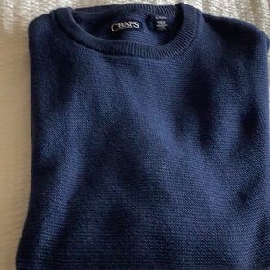 Chaps Ralph Lauren Mens 100% Cotton lightweight Navy Blue Sweater Size XL